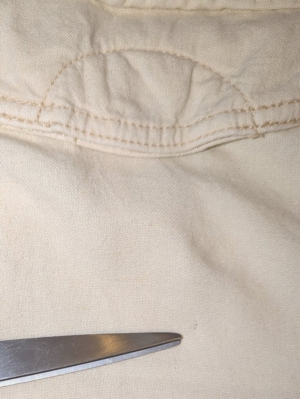Pilcro | Anthropologie Slim Linen Beach Cargo Pants Ivory | Size Large - Picture 14 of 16